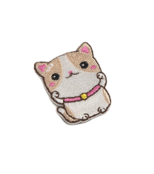 Asia-Katze-Aufnäher zum Aufbügeln, 3,5 cm x 3 cm