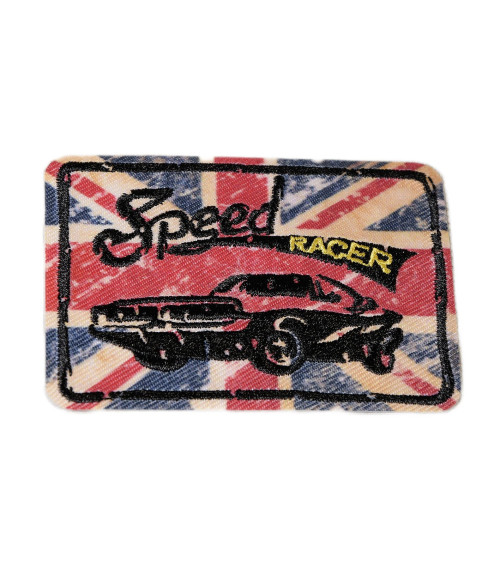 Vintage-Sport-Speed-Racer-Aufnäher zum Aufbügeln, 4,5 cm x 6,5 cm