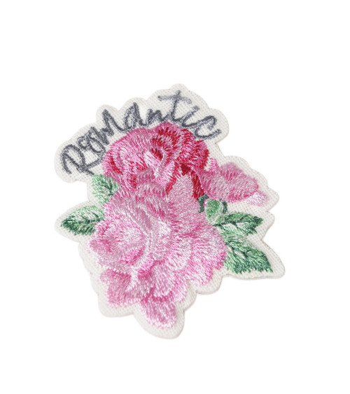 Romantischer Blumen-Aufnäher zum Aufbügeln, 5 cm x 5,5 cm