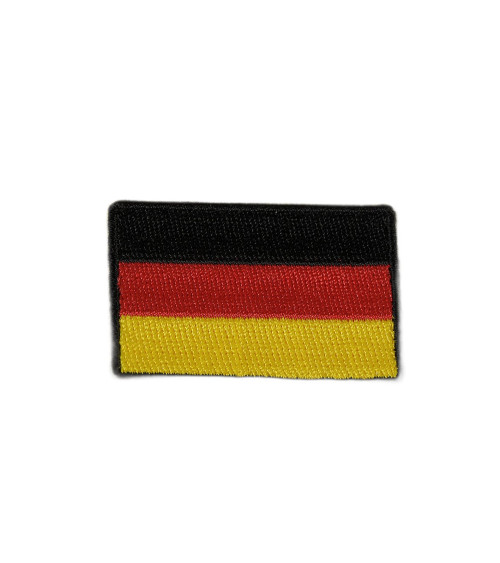 Gestickter Deutschland-Flaggen-Aufnäher zum Aufbügeln, 3 cm x 4,5 cm