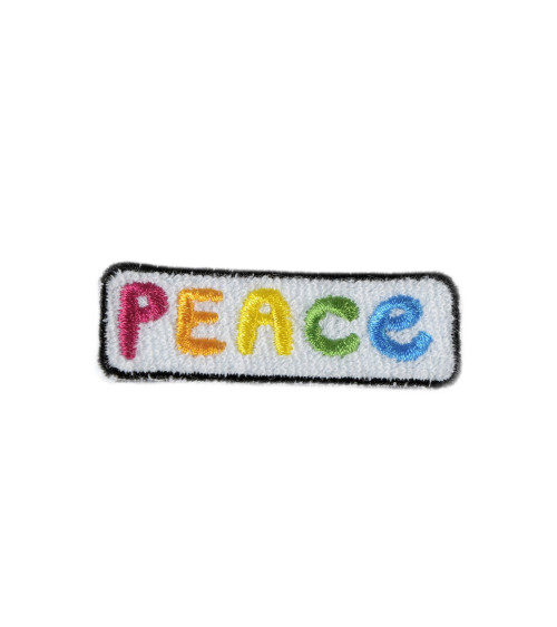 Peace iron-on badge 2cm x 5cm