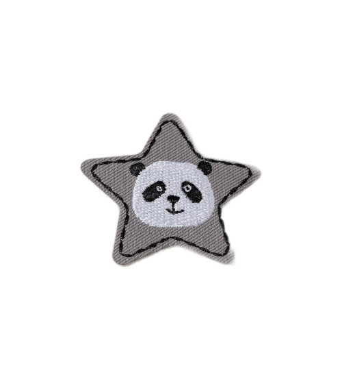 Tiersterne Panda-Aufnäher zum Aufbügeln, 4 cm x 4 cm