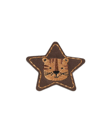 Ecusson thermocollant animaux stars tigre 4cm x 4cm