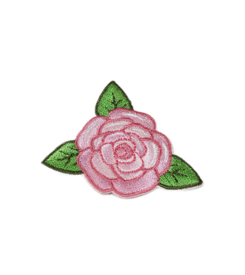 Pale pink iron-on badge 4cm x 4.5cm