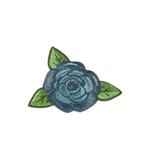 Rosa-blauer Aufnäher zum Aufbügeln, 4 cm x 4,5 cm