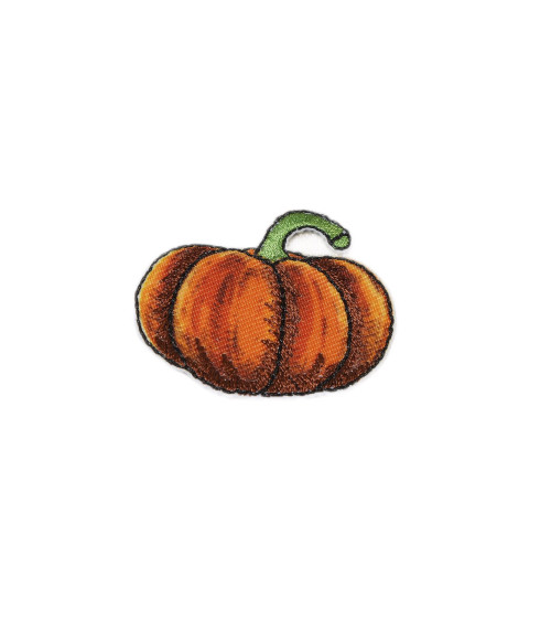 Pumpkin garden iron-on badge 3cm x 3.5cm