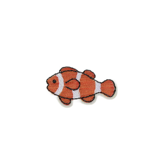 Iron-on glitter fish badge 2.5cm x 3.5cm