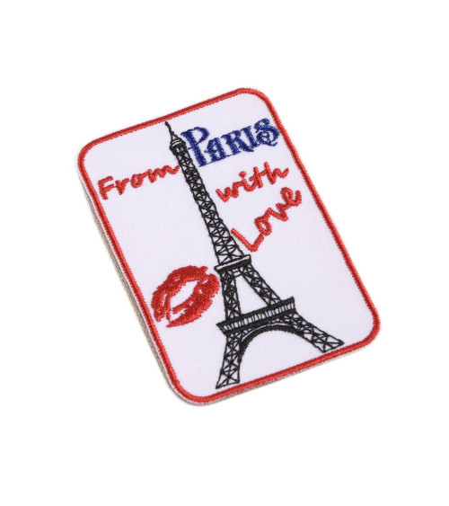 Set of 3 iron-on Paris from Paris badges 7cm x 4.5cm