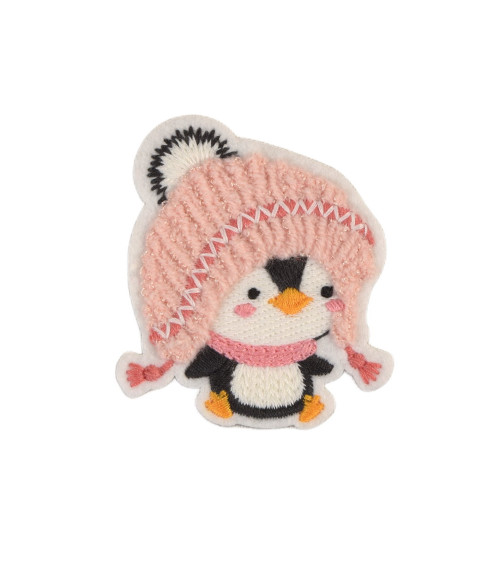 Juego de 3 parches termoadhesivos de pingüino polar de 6 cm x 5 cm