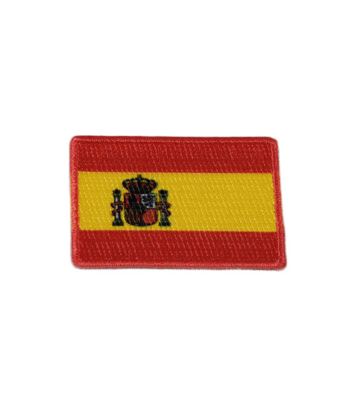 Set mit 3 Aufnähern zum Aufbügeln, bestickt mit Spanien-Flaggen, 3 cm x 4,5 cm