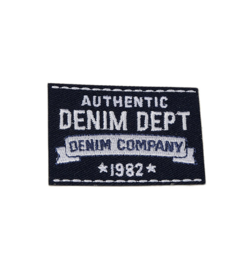 Set of 3 authentic denim iron-on patches in brown 3.5cm x 5cm