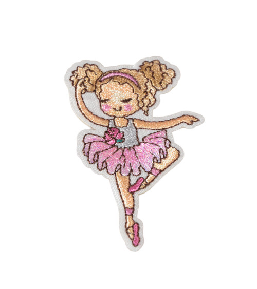 Set di 3 toppe ballerina rosa 6,5 cm x 4,5 cm