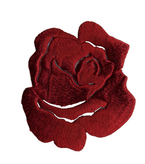 Set di 3 toppe termoadesive con rosa rosso intenso