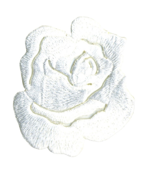 Set of 3 iron-on patches White Rose