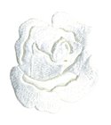 Lot de 3 écussons thermocollants Rose blanc
