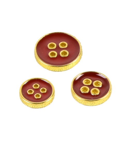 Red lacquered button