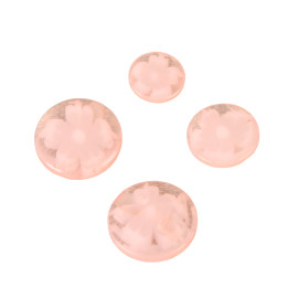 Bouton rond tunnel fleur rose layette