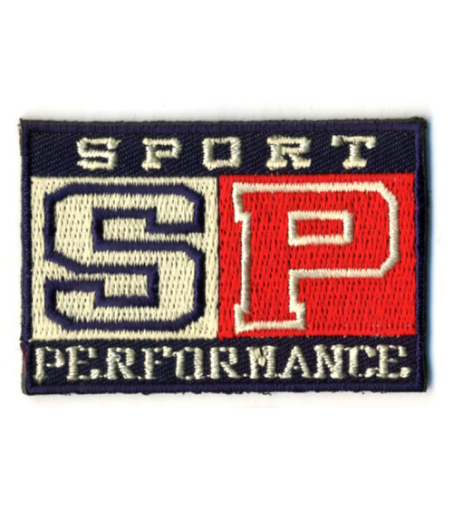 Set of 3 white and red SP sport performance badges