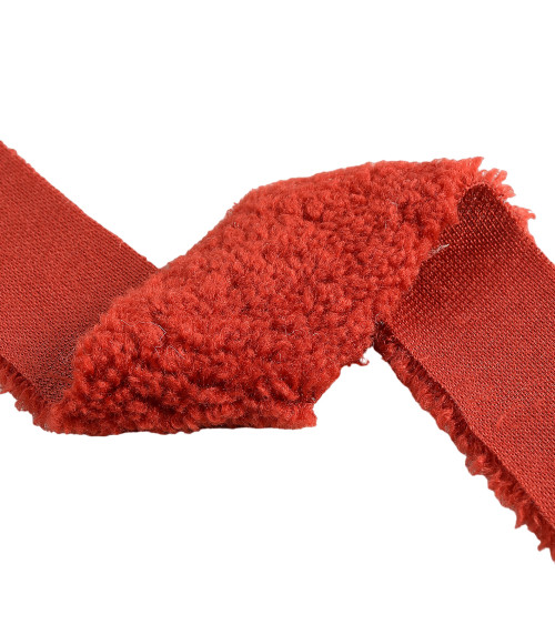 Red acrylic fur 5mm per meter