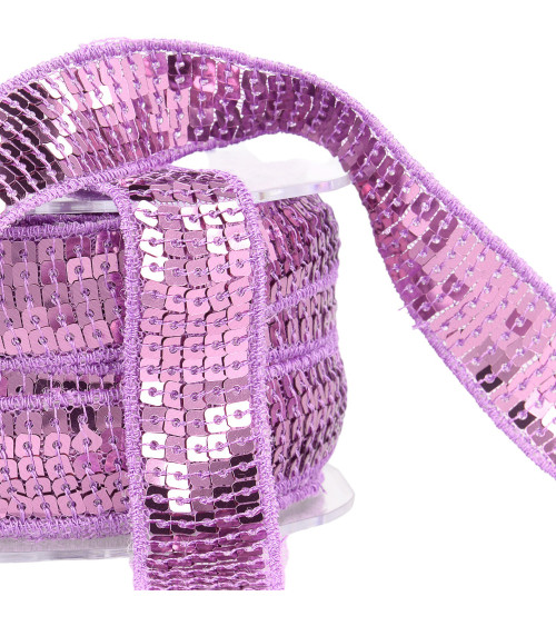 Purple parma sequin braid by the meter