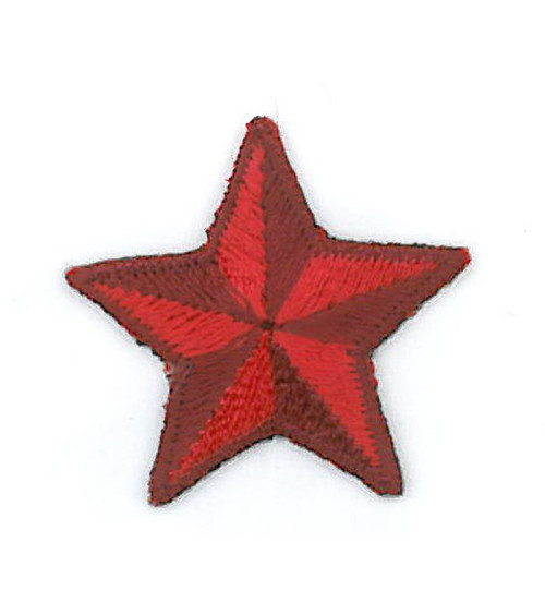 Set of 3 iron-on red star badges 3cm