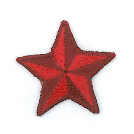 Lot de 3 écussons thermocollants étoile rouge 3cm