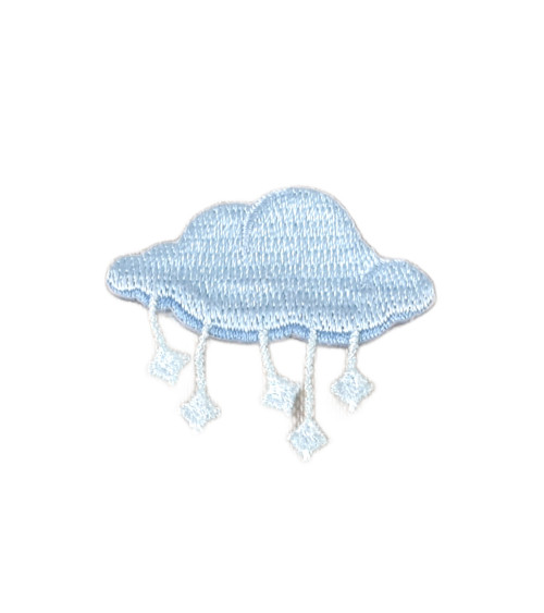 Set of 3 cloud fringe weather badges 4cm x 3.5cm