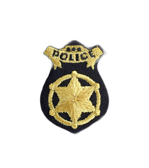 Set of 3 gold police badges 2.8cm x 4cm