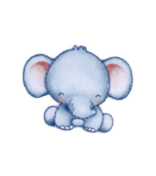 Juego de 3 parches pequeños de animales elefante de 5 cm x 4 cm.