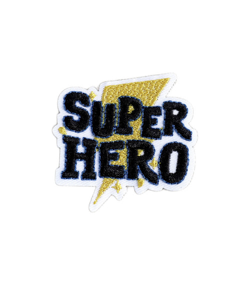 Set of 3 superhero message badges 4.2cm x 4.8cm