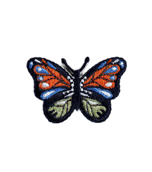 Set of 3 purple colored butterfly badges 5.2cm x 3cm