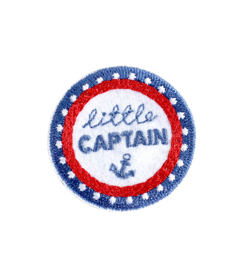 Set of 3 little captain sailor badges 3.5cm x 3.5cm