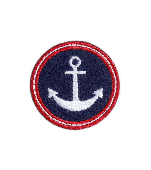 Set of 3 marine anchor badges 3.5cm x 3.5cm