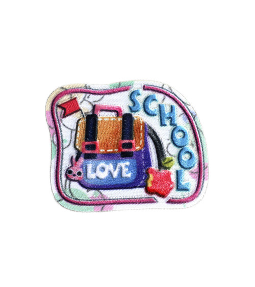 Juego de 3 insignias escolares love school 4,8 cm x 4 cm