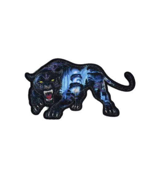 Set of 3 fantastic animal badges panther 7.3cm x 4cm