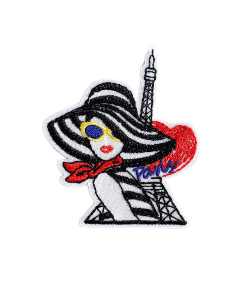 Set of 3 fashion paris women's badges 5cm x 5.7cm