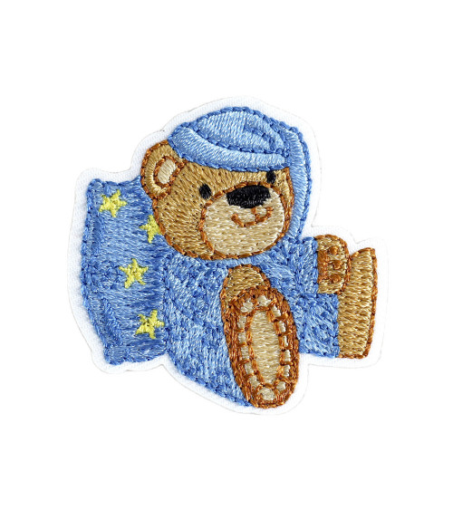 Set of 3 cute sleeping bear badges 4cm x 4cm