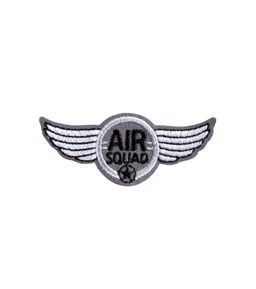 Set of 3 aviation air squad badges with red and gold wings 5.7cm x 2.4cm