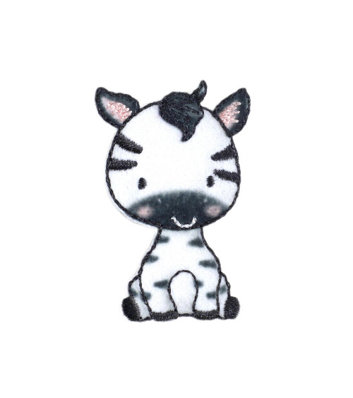 Small zebra animal badge 2.7cm x 4cm