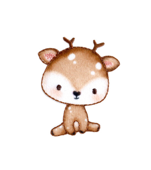 Small deer animal badge 3.8cm x 4.5cm