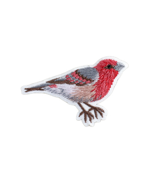 Neonrosa Vogel-Patch, 5 cm x 3,5 cm