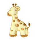 Lot de 3 écussons thermocollants girafe pour enfant
