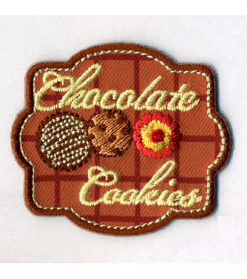 Set of 3 Chocolate Cookies iron-on patches