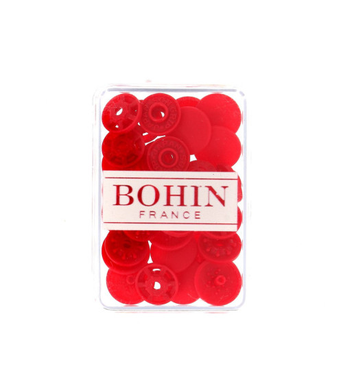 Bohin red snap fasteners without pliers