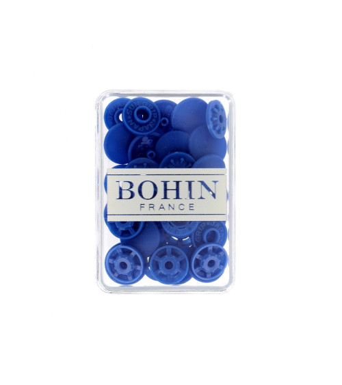 Bohin royal blue snap fasteners without clamp