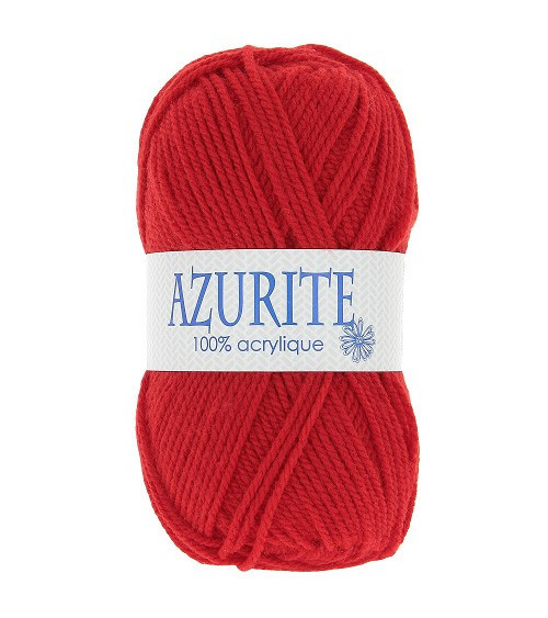 Pack of 10 balls of Azurite knitting wool 100% acrylic red 0156