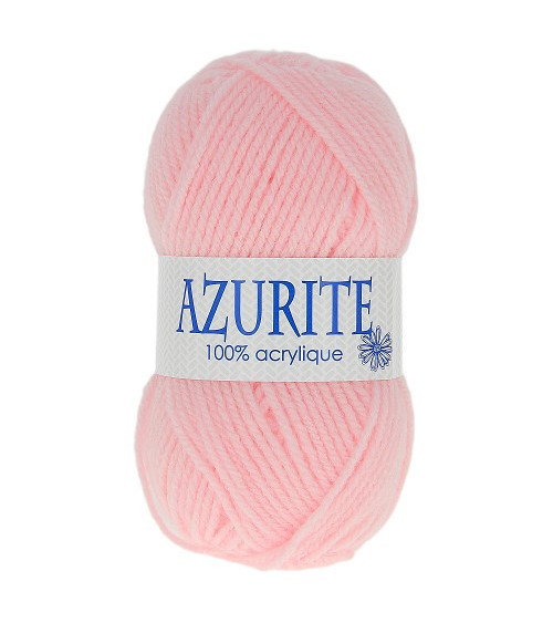 Pack of 10 balls of Azurite 100% acrylic knitting wool baby pink 3011