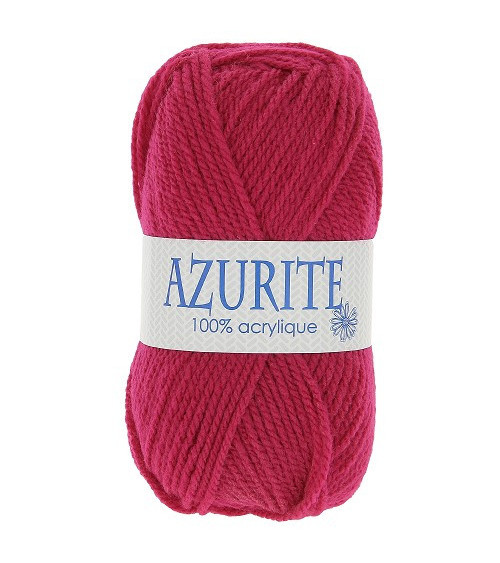 Pack of 10 balls of Azurite knitting wool 100% acrylic raspberry pink 3019