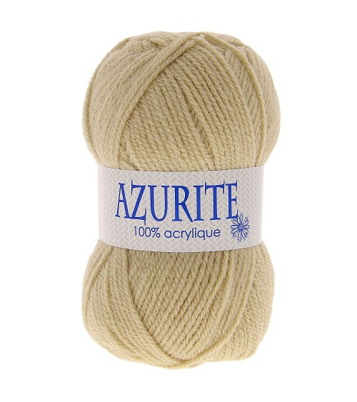 Pack of 10 balls of Azurite knitting wool 100% acrylic beige 3057