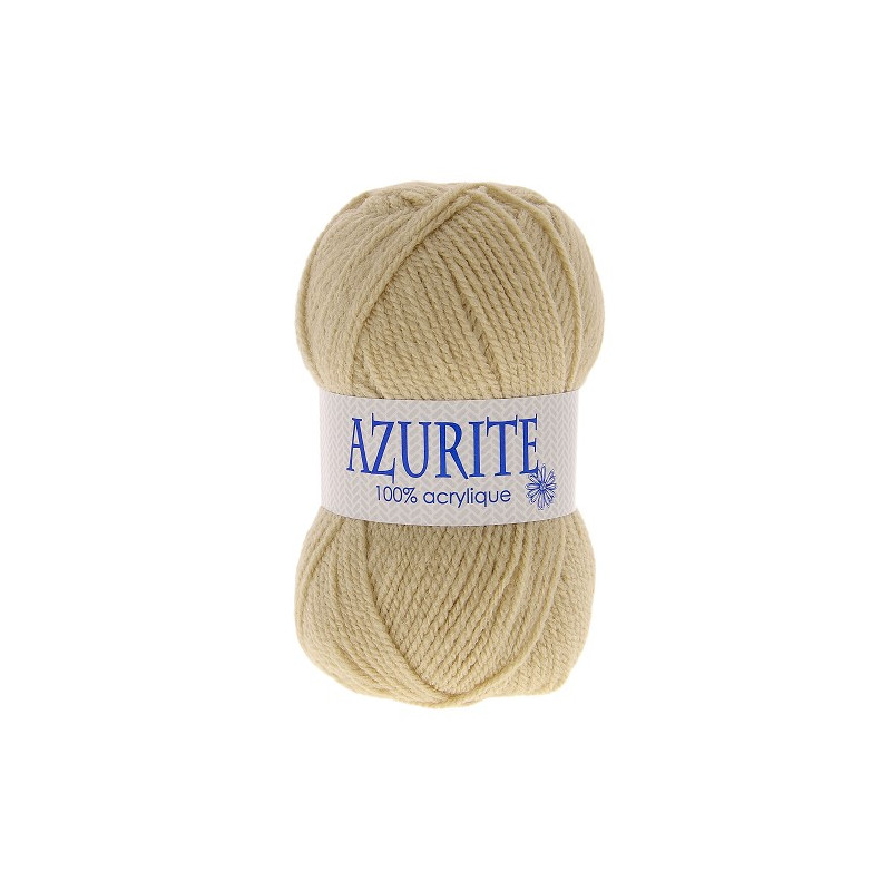 Lot de 10 pelotes de laine à tricoter Azurite 100% acrylique beige
